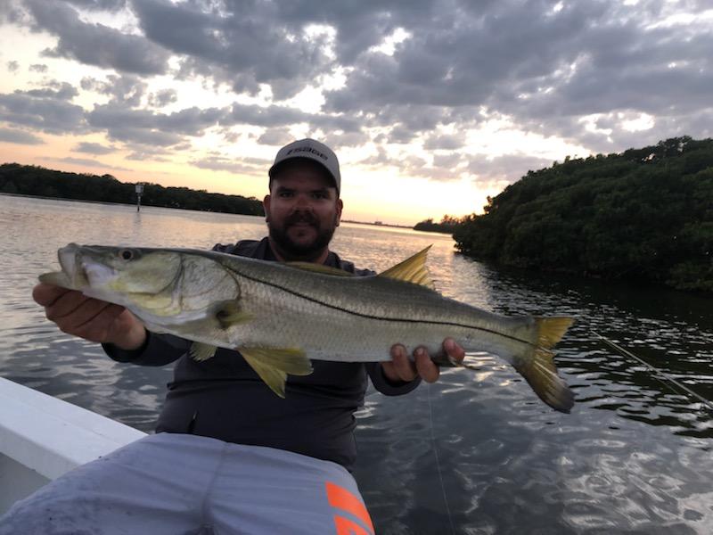 Capt Wes Wildman with a nice catch and release Snook