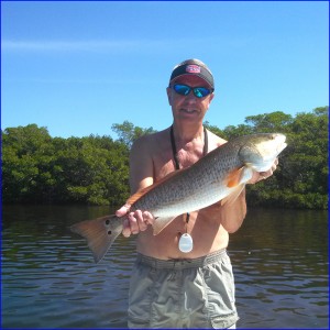 Bill Ellis took this one home for dinner. We released more than a dozen hard fighting redfish that day.